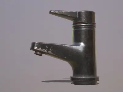 Rusty Water Tap Low-poly 3D model