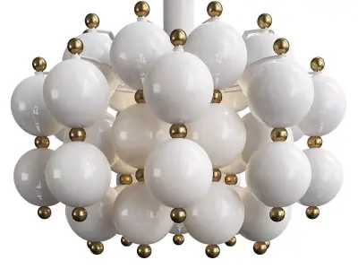 Kinkeldey Chandelier Satin Glass Lamp Low-poly 3D model