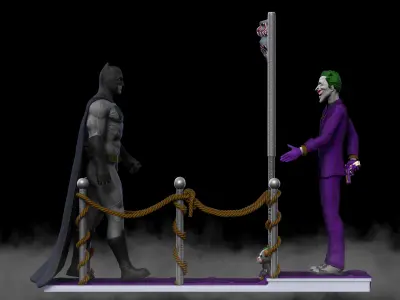 Batman and Joker - 3D Print 3D print model