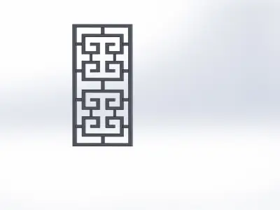 Set of Chinese window 20 PCS 3D print model
