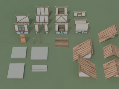 Medieval Props Minipack 3  - Building Free low-poly 3D model