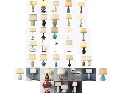 Table Lamp Collection 3D model