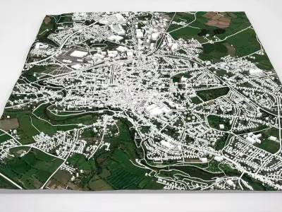 Cityscape Parthenay France 3D model