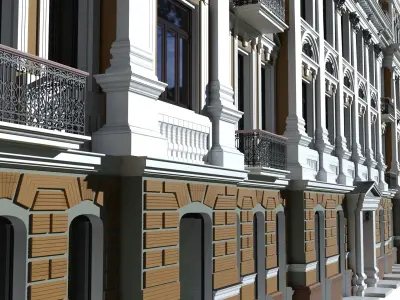 Tsarsky House Classic residential building 3D model 3D model