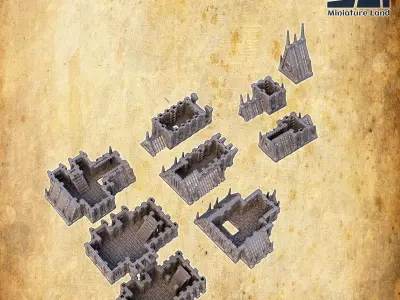 Imperial Manor Tabletop Terrain 28 MM 3D print model