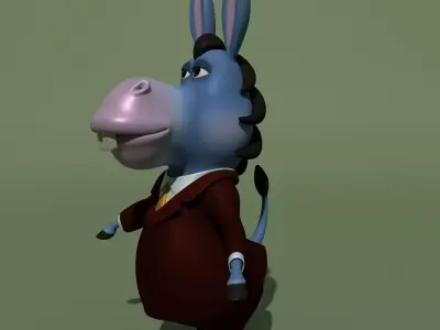 Cartoon Donkey 3D model