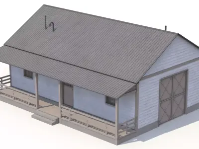 Farm House Low-poly 3D model order