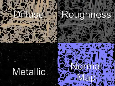 Modern Hexagonal Wireframe Decor Model Pack Low-poly 3D model