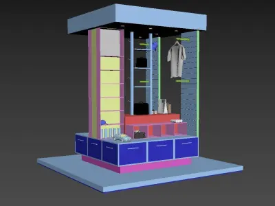 Kiosk Design Low-poly 3D model