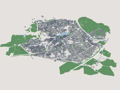 Lichfield City England 3D model