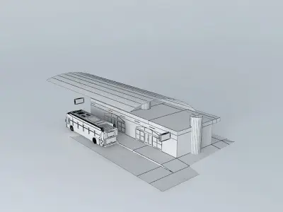 BRT Terminal Free 3D model