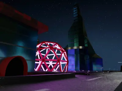 Modern City  Low-poly 3D model