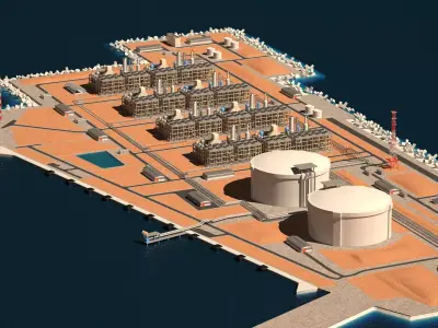 LNG Terminal Island 3D model
