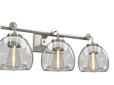 Caisson 3-Light Bathroom Vanity Wall Light 3D model