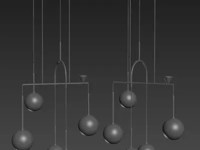 Dewdrops Chandelier 3D model