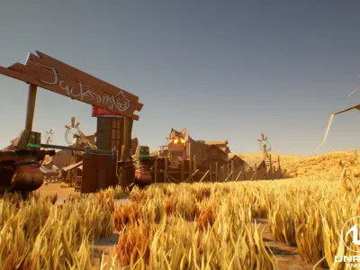 Stylized Farm Low-poly 3D model