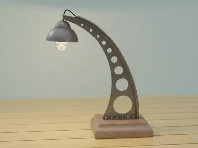 Art deco table lamp 3D model