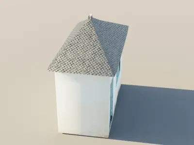 Exterior of an Abandoned House Low-poly 3D model