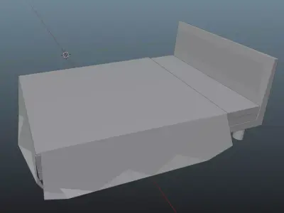 good bed Low-poly 3D model