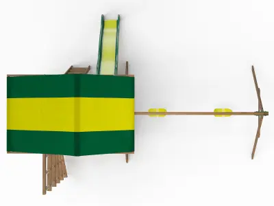 Mount McKinley Wooden Swing Set 3D model