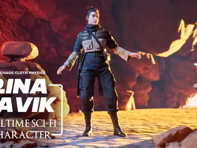 Rina Tavik Rigged Star Wars inspired Sci-Fi Character Low-poly 3D model