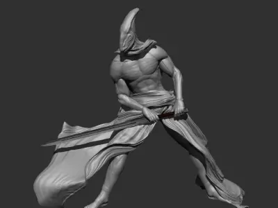 Alien Swordsman 3D model