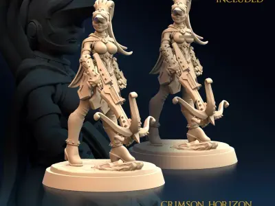 Archer Crimson Horizon Executioner Nude and Normal Set x6 3D print model