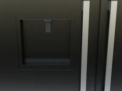 double door water tank refrigerator 3D model