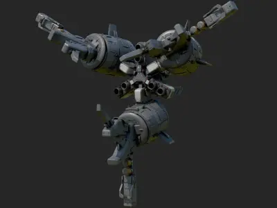 sci-model544 spaceship 3D model