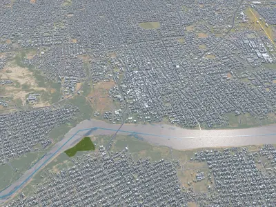 Nyala Sudan 25km AI Low-poly 3D model
