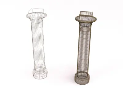 Customizable Egyptian Pillar Low-poly 3D model