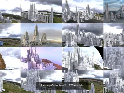Fantasy Collection 2 castle 3D Model Pack