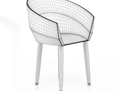 Wooden Chair 9 3D model