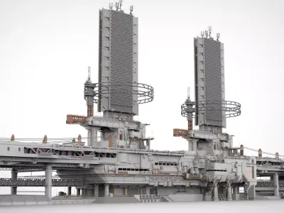 the missile attack warning system 3D model