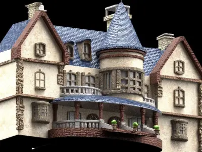 Cartoon Fantasy 4 Low-poly 3D model