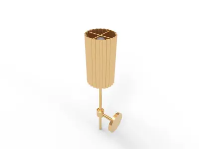 FLUTED GOLD WALL SCONCE 3D model