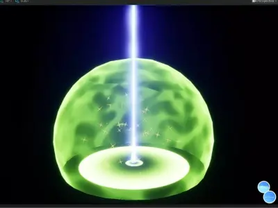 Unreal Engine 5 fresnel Dome animation  Low-poly 3D model