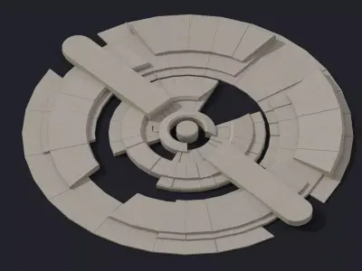 Brutalist Benches 26 Low-poly 3D model