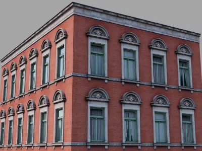 Modular Classical Facade 3 Low-poly 3D model