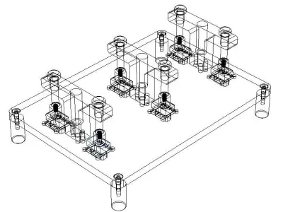 Manual Hand Soldering Jig for PCB MOD70017  3D model