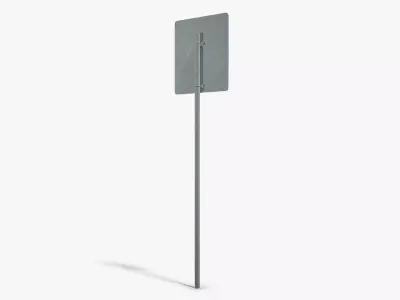 Bus Stop Sign Low-poly 3D model purchase