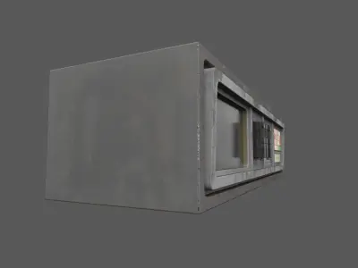 Server Rack - Cartridge Console Var 1 for sci-fi indoor scene Low-poly 3D model