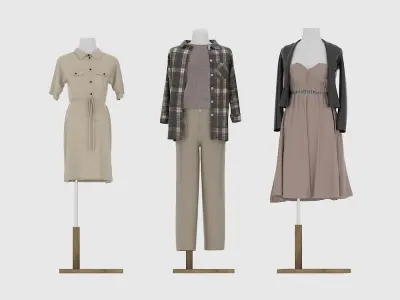 Women clothing  Character clothing 3D model