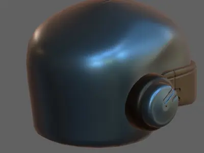 Helmet plastic mask protection 3D model Low-poly 3D model