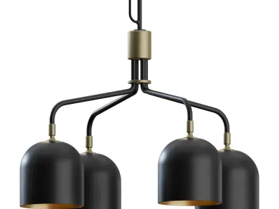 Howard Chandelier 4 Short Arm by Gubi 3D model