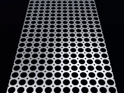 Perforated panel with 53 percent opening 25O147 3D model