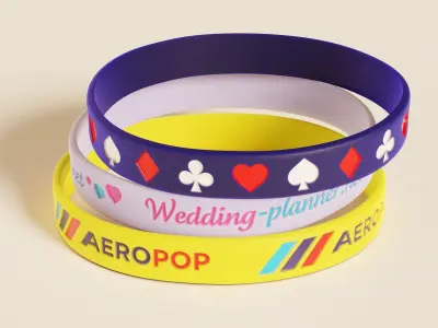 Silicone Wristband Low-poly 3D model