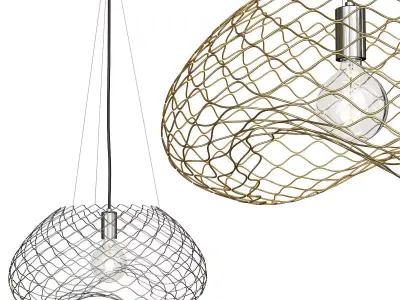 NET CHROME PENDANT LAMP BY PAOLO ULIAN Low-poly 3D model
