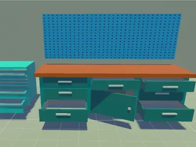 Comprehensive Low-Poly Toolset Collection  Low-poly 3D model