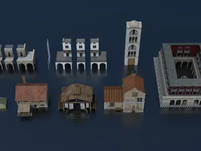 PIRATES COVE - RENEWED Low-poly 3D model